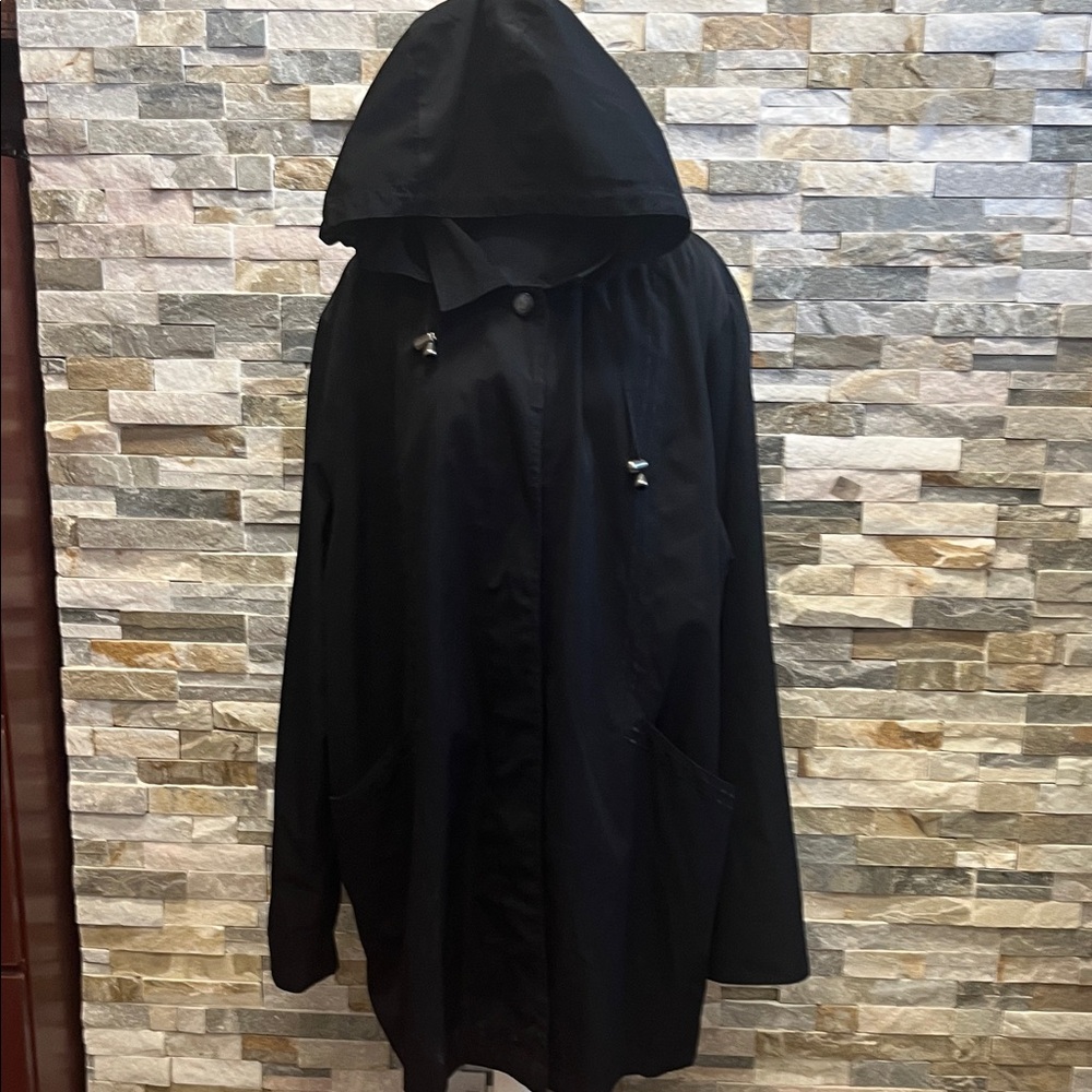 Maggie Barnes Men's Black Hooded Jacket